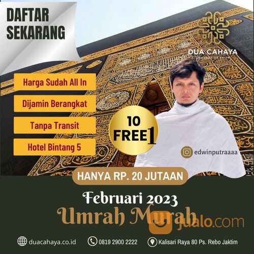 Promo Paket Umroh Murah Februari 2023 Jakarta Dua Cahaya