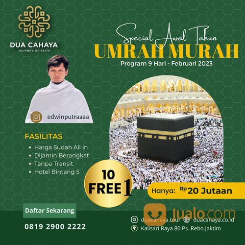 Promo Paket Umroh Murah Februari 2023 Jakarta Dua Cahaya
