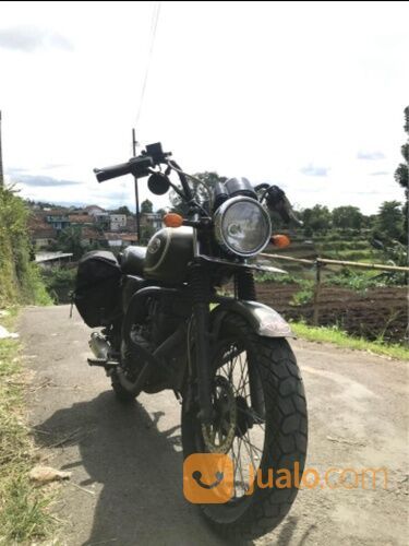 Kawasaki w175 hijau army