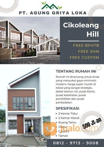 CIKOLEANG HILL, RUMAH TERMURAH DI KAWASAN CISAUK BSD