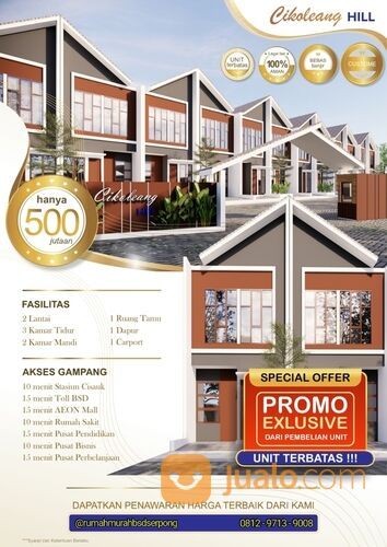 CIKOLEANG HILL, RUMAH TERMURAH DI KAWASAN CISAUK BSD