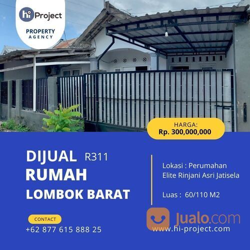 Rumah BTN Lombok barat type 60/110 M2 di Perumahan Elite Rinjani Asri Jatisela R311