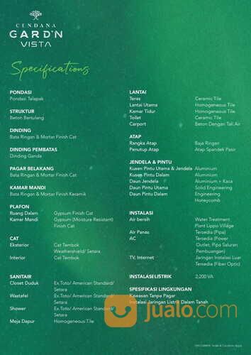 Cendana Gard'n Vista Rumah Murah Modern Terbaik di Lippo Karawaci