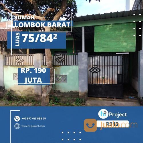 Rumah Lombok barat type 75/84 M2 di BTN Lingkar Asri Labu Api R313