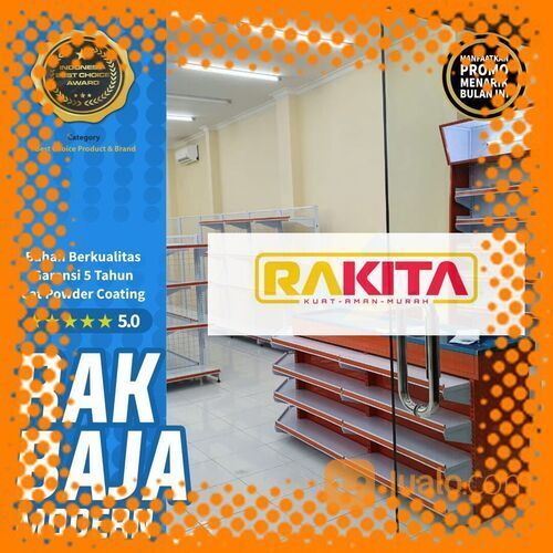 Rak Supermarket toko 1 Muka susun