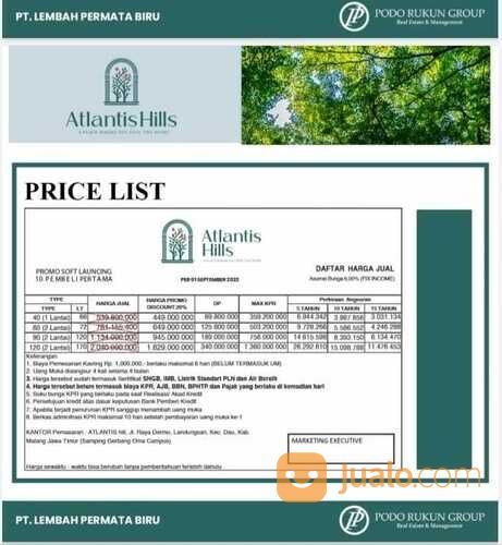 Perumahan ATLANTIS HILL premium dan Super Strategis di Dau Malang