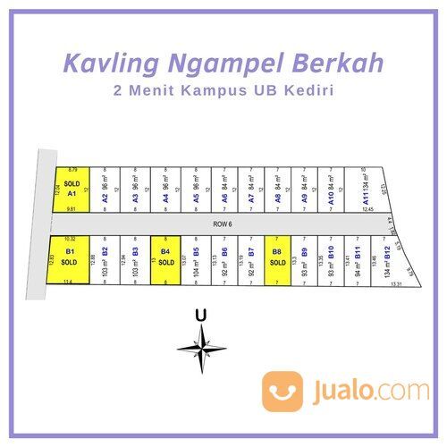 Harga Terjangkau: Kavling Tanah 2 Menit Kampus UB Kediri, SHM