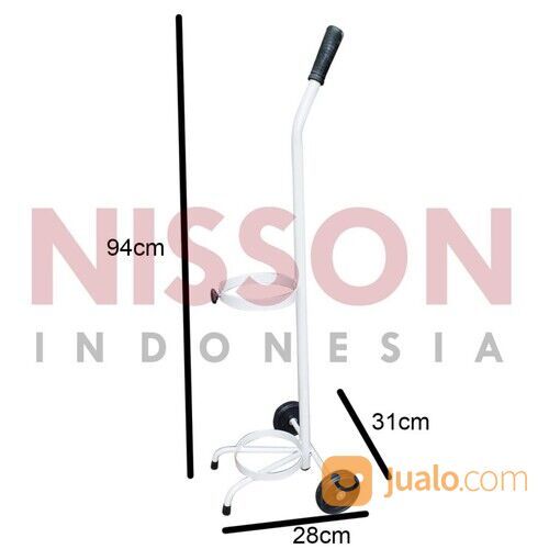 Tabung Oksigen Pure Air Isi Oksigen/Oxygen 1M3 Lengkap (Tabung+Regulator+Selang+Troli)