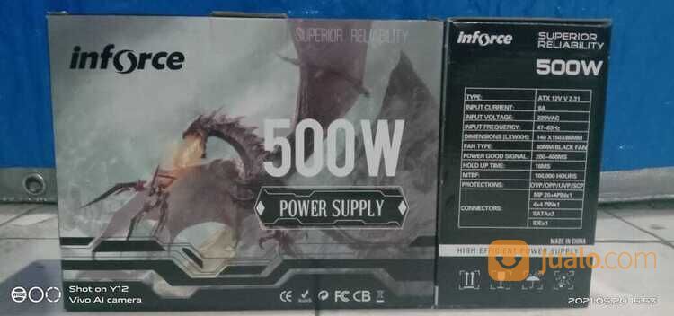 power supply inforce 500w baru untuk PC komputer