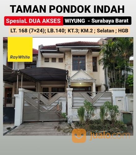 Rumah Taman Pondok Indah Wiyung Surabaya- Spesial 2 Akses Depan Belakang
