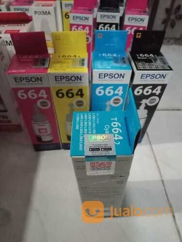 Tinta printer epson 664 Black T6641 Cyan T6642 Yellow T6644 Magenta T6643 untk printer epson L120