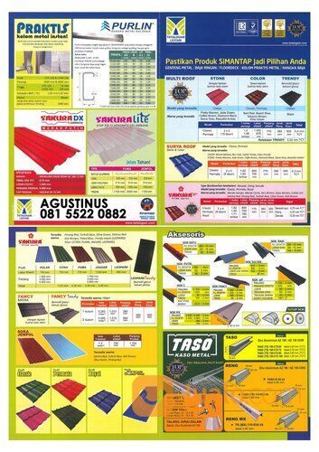 Rangka Atap Baja Ringan TASO , Atap Metal Sakura & Multi Roof