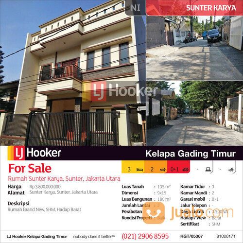Rumah Jl Sunter Karya Sunter, Jakarta Utara