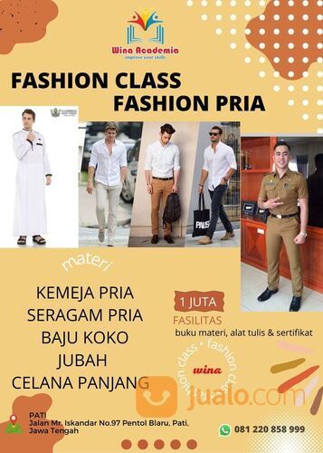 KURSUS MENJAHIT DI KOTA PATI (fashion class). wa.me/+6281220858999 WINA ACADEMIA