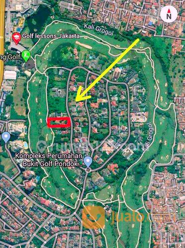 SATU-SATUNYA TANAH Dgn HARGA MIRING di Bukit Golf Pondok Indah, Rp. 60 Jt/m2, LT. 4006