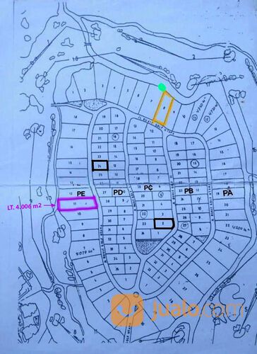 SATU-SATUNYA TANAH Dgn HARGA MIRING di Bukit Golf Pondok Indah, Rp. 60 Jt/m2, LT. 4006