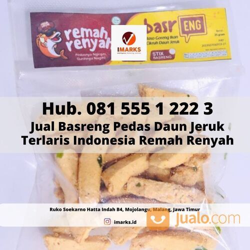 AGEN BASRENG INDONESIA, Hub. 081 555 1 222 3, Basreng Pedas Daun Jeruk Terlaris Indonesia