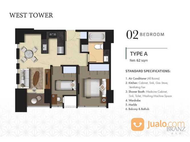 The Branz Apartemen Siap Huni Fasilitas Exclusive di BSD City