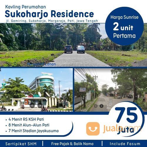 TANAH KAVLING MARGOREJO PATI 75 JUTA