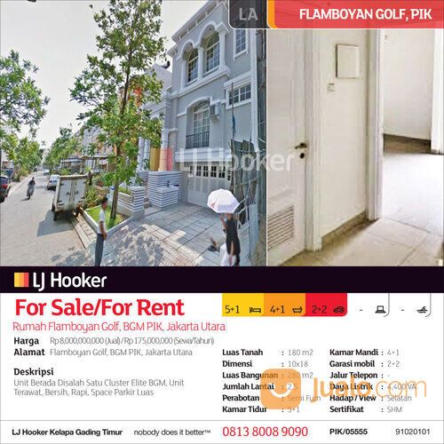 Rumah Flamboyan Golf, BGM PIK, Jakarta Utara