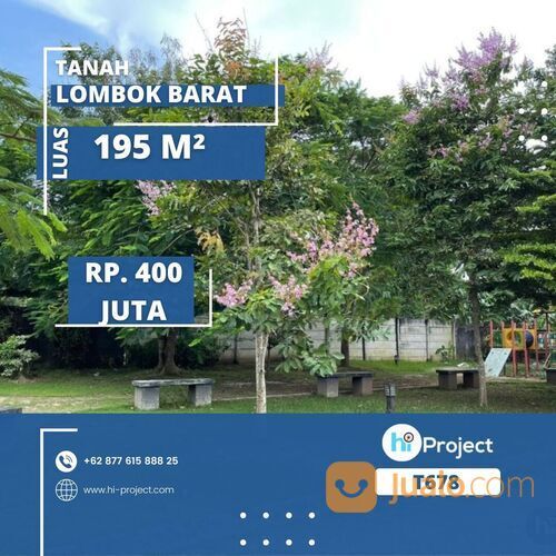 Tanah kavling Lombok barat 195 M2 di Komplek Perumahan Bale Pelangi Sandik T678