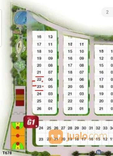 Tanah kavling Lombok barat 195 M2 di Komplek Perumahan Bale Pelangi Sandik T678