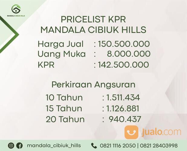 MANDALA CIBIUL HILL || ALL IN 5.5 JUTA