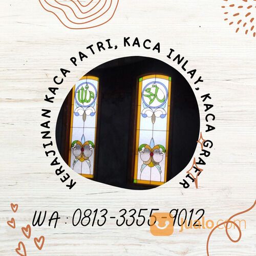 Harga Pengrajin kaca | patri | inlay | grafir Masjid di lamongan, WA : 0813-3355-9012