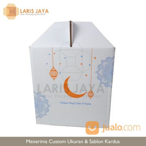 Kardus Parcel Lebaran / Kardus Sembako / Kardus Jinjing / Gable Box / Idul Fitri - 33 x 26 x 27 cm