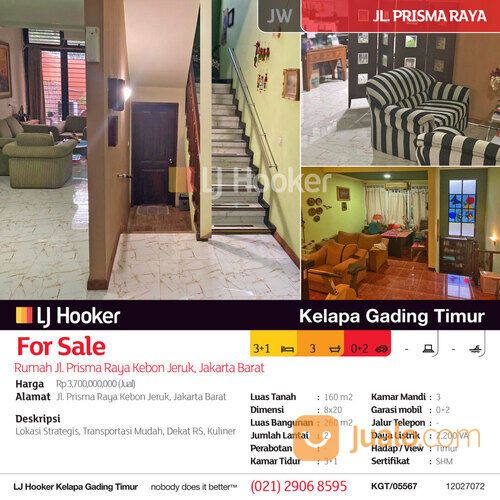 Rumah Jl. Prisma Raya Kebon Jeruk, Jakarta Barat