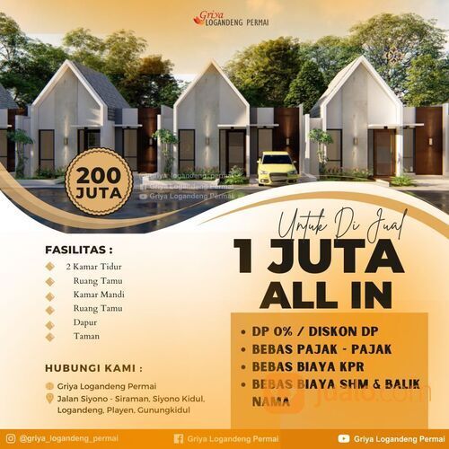 PERUMAHAN MODERN DEKAT HOTEL SANTIKA WONOSARI TANPA UANG MUKA✨