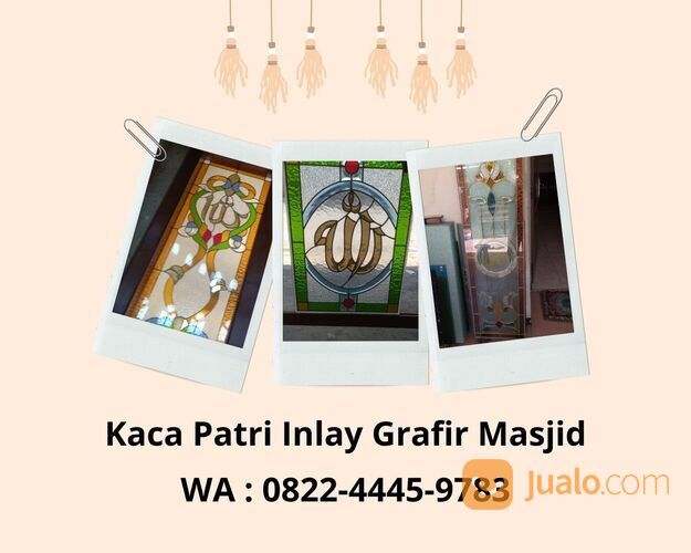 Toko Kaca Patri Inlay Grafir Masjid Blitar Terlaris, WA : 0822-4445-9783