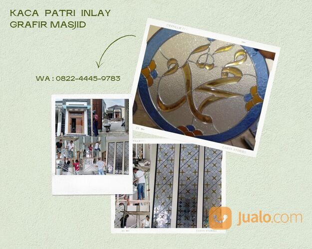 Terpecaya, Toko Kaca Patri Inlay Grafir Masjid Blitar, WA : 0822-4445-9783