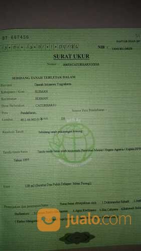 Tanah Cantik SHM Pekarangan MURAH Di MANGUNAN CATURHARJO Sleman