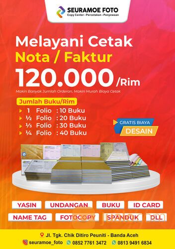 Cetak Faktur / Kwitansi / Nota