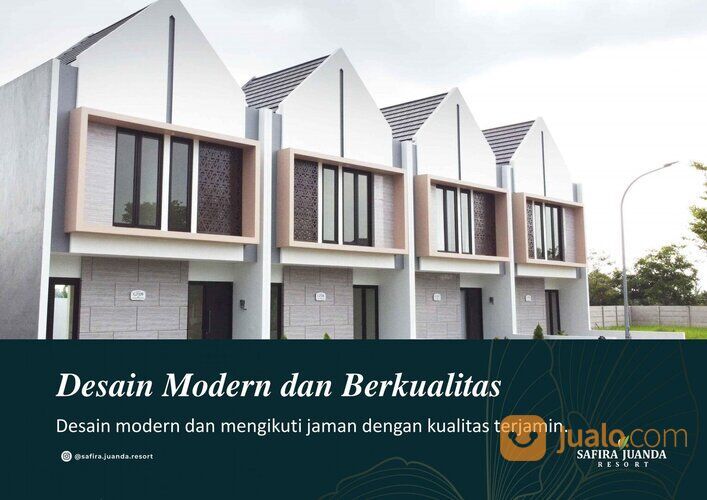 Safira Juanda Resort, Sidoarjo Tipe Azalea. Rumah mewah 2 lantai modern minimalis tanpa DP