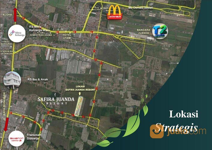 Safira Juanda Resort, Sidoarjo Tipe Azalea. Rumah mewah 2 lantai modern minimalis tanpa DP