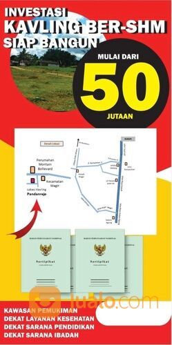 Tanah Kavling Siap Bangun Lokasi Pandanrejo Wagir Malang Mulai 50 Jutaan