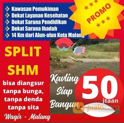 Tanah Kavling Siap Bangun Lokasi Pandanrejo Wagir Malang Mulai 50 Jutaan