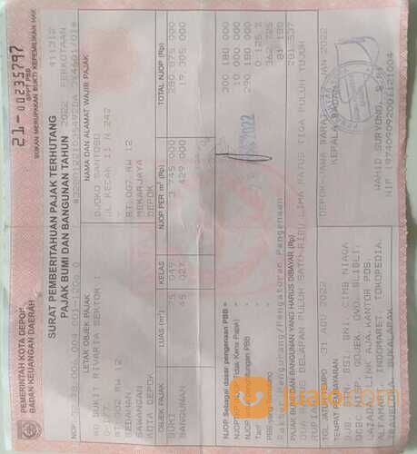 Butuh duit tanah di bukit rivaria sawangan depok