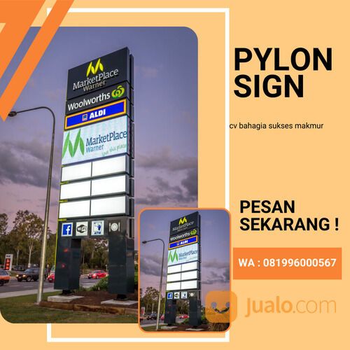 pembuantan pyllon sign / totem, totem mall, hotel dll 081996000567