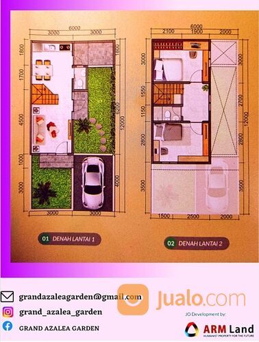 RUMAH MODERN POSISI SUDUT GRAND AZALEA GARDEN