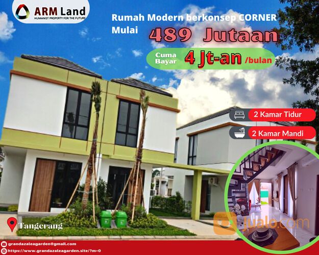 RUMAH MODERN POSISI SUDUT GRAND AZALEA GARDEN