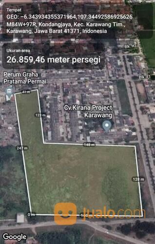 TANAH PERUMAHAN DEKAT TERMINAL KLARI KARAWANG TIMUR JAWA BARAT