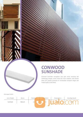 Conwood Plank Sunshade Dekoratif Exterior Tebal 14 mm