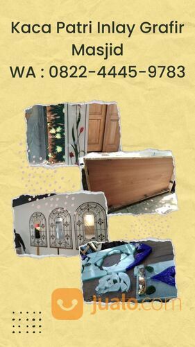 Kerajinan Kaca Patri Inlay Grafir Masjid Terpercaya Di Bali,WA : 0822-4445-9783