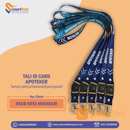 CETAK LANYARD ID CARD TEBAL, HALUS, FULL COLOR 2 SISI HUB 082228608282