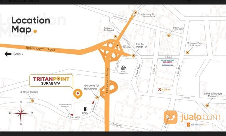 Gudang Surabaya Kota Banyu Urip Tritan Point Strategis Dkt TOL Sukomanunggal Tandes