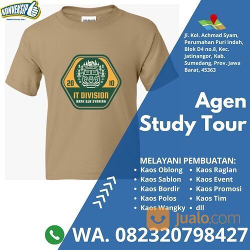 LANGSUNG KONVEKSI, WA 0823–2079–8427, Kaos Study Tour Kabupaten Bandung