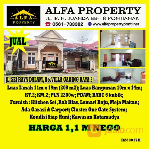 Alfa Property Rumah Sei Raya Dalam Semi Furnish Siap Huni Ada Garasi Ada Carport Kota Pontianak